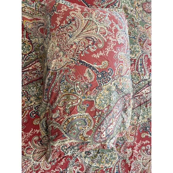 Pottery Barn Duvet Cover Full Queen Boho Cotton Paisley Cottagecore Bedding - Picture 12 of 12